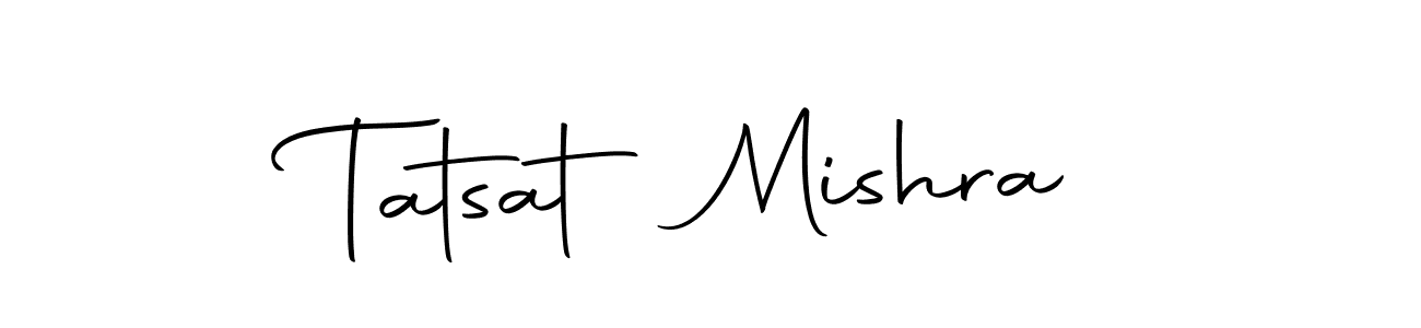 Create a beautiful signature design for name Tatsat Mishra. With this signature (Autography-DOLnW) fonts, you can make a handwritten signature for free. Tatsat Mishra signature style 10 images and pictures png