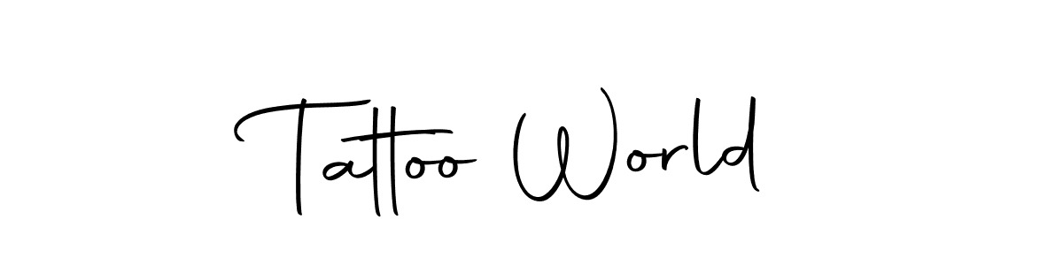 Make a beautiful signature design for name Tattoo World. With this signature (Autography-DOLnW) style, you can create a handwritten signature for free. Tattoo World signature style 10 images and pictures png