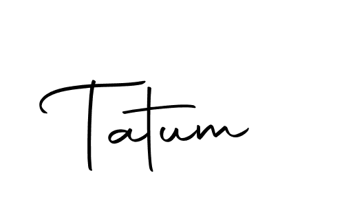 Create a beautiful signature design for name Tatum. With this signature (Autography-DOLnW) fonts, you can make a handwritten signature for free. Tatum signature style 10 images and pictures png