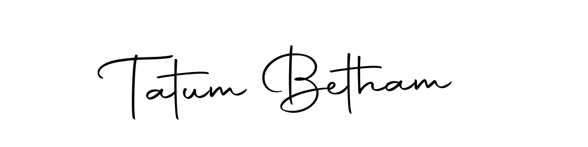 You can use this online signature creator to create a handwritten signature for the name Tatum Betham. This is the best online autograph maker. Tatum Betham signature style 10 images and pictures png