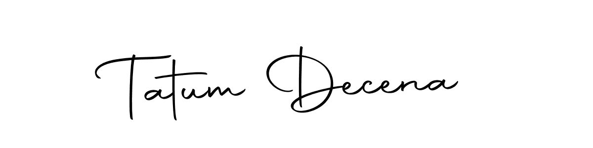 Tatum Decena stylish signature style. Best Handwritten Sign (Autography-DOLnW) for my name. Handwritten Signature Collection Ideas for my name Tatum Decena. Tatum Decena signature style 10 images and pictures png