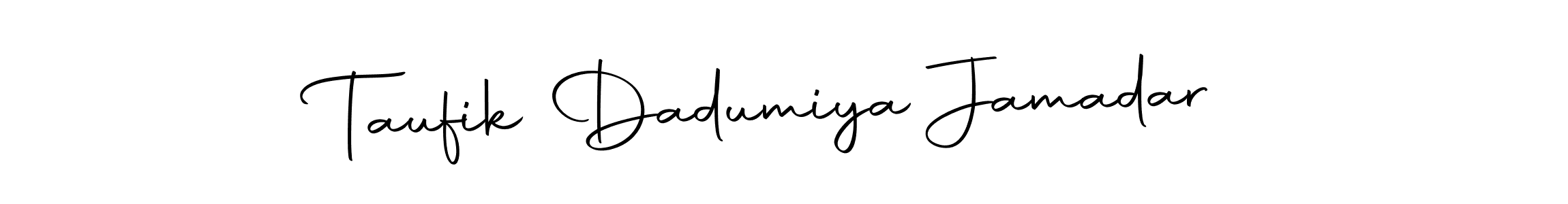 How to make Taufik Dadumiya Jamadar name signature. Use Autography-DOLnW style for creating short signs online. This is the latest handwritten sign. Taufik Dadumiya Jamadar signature style 10 images and pictures png