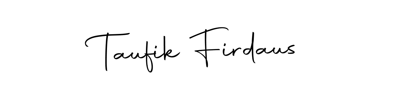 Also we have Taufik Firdaus name is the best signature style. Create professional handwritten signature collection using Autography-DOLnW autograph style. Taufik Firdaus signature style 10 images and pictures png