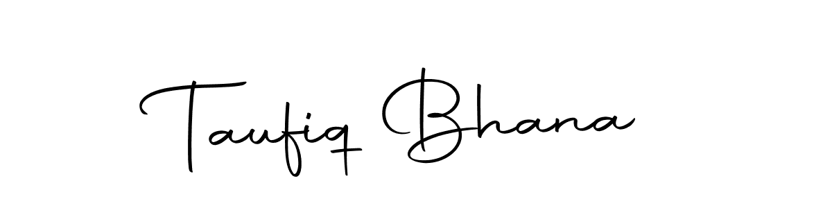 Create a beautiful signature design for name Taufiq Bhana. With this signature (Autography-DOLnW) fonts, you can make a handwritten signature for free. Taufiq Bhana signature style 10 images and pictures png