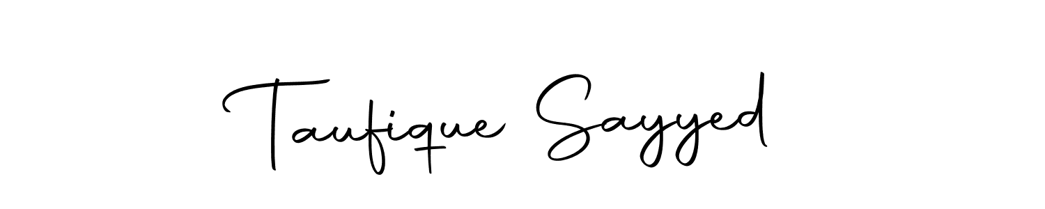 You should practise on your own different ways (Autography-DOLnW) to write your name (Taufique Sayyed) in signature. don't let someone else do it for you. Taufique Sayyed signature style 10 images and pictures png