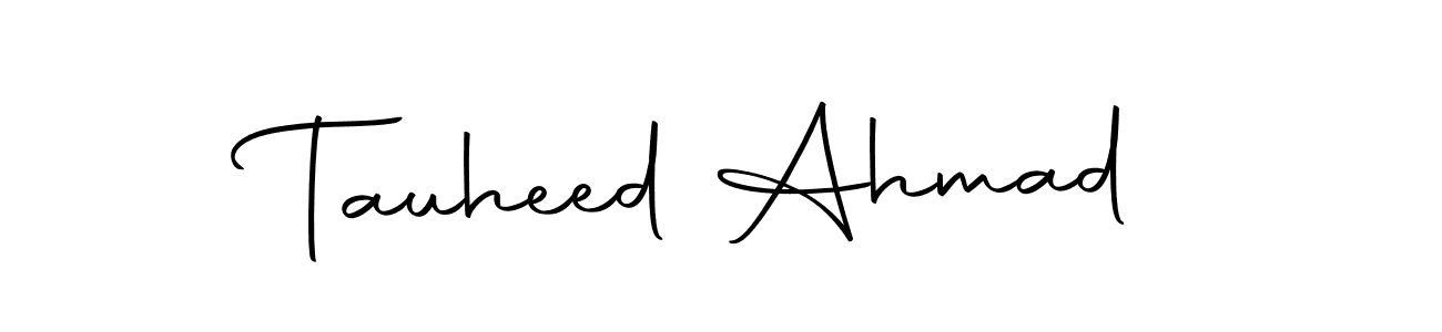 The best way (Autography-DOLnW) to make a short signature is to pick only two or three words in your name. The name Tauheed Ahmad include a total of six letters. For converting this name. Tauheed Ahmad signature style 10 images and pictures png