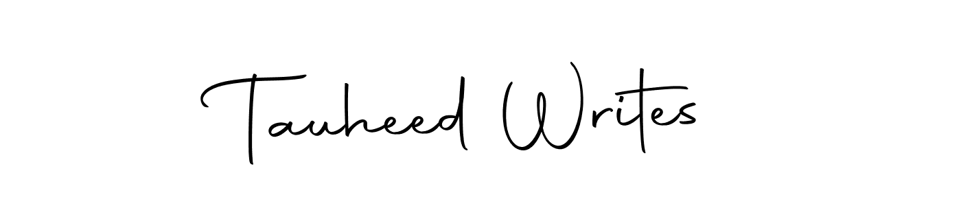 The best way (Autography-DOLnW) to make a short signature is to pick only two or three words in your name. The name Tauheed Writes include a total of six letters. For converting this name. Tauheed Writes signature style 10 images and pictures png