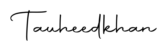 Quickly download Tauheedkhan name signature in high-resolution PNG using Autography-DOLnW style. Ready to insert into PDFs and online applications. Tauheedkhan signature style 10 images and pictures png
