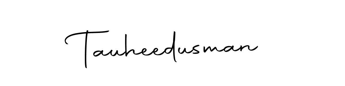 Design your own signature with our free online signature maker. With this signature software, you can create a handwritten (Autography-DOLnW) signature for name Tauheedusman. Tauheedusman signature style 10 images and pictures png