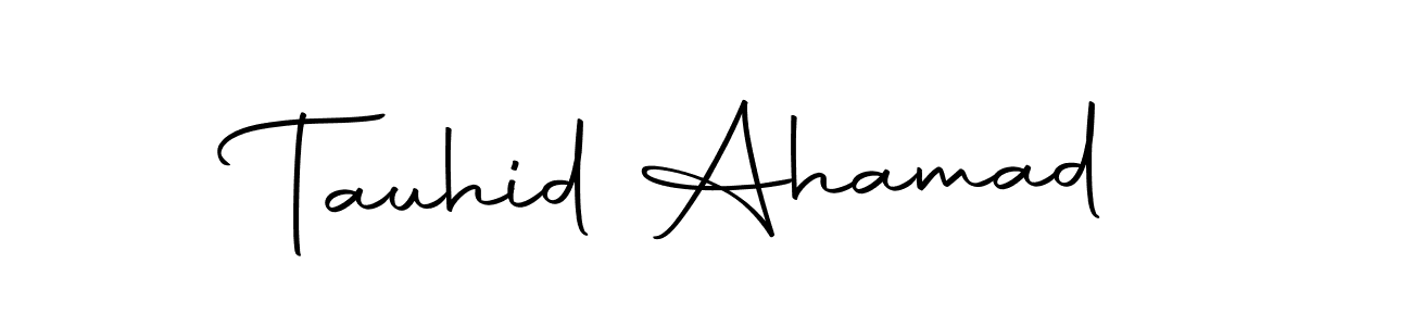 The best way (Autography-DOLnW) to make a short signature is to pick only two or three words in your name. The name Tauhid Ahamad include a total of six letters. For converting this name. Tauhid Ahamad signature style 10 images and pictures png