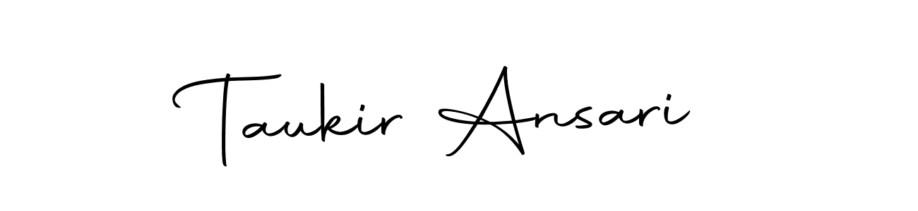 Create a beautiful signature design for name Taukir Ansari. With this signature (Autography-DOLnW) fonts, you can make a handwritten signature for free. Taukir Ansari signature style 10 images and pictures png