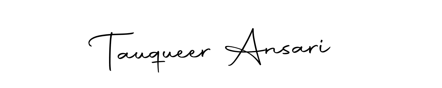 Make a beautiful signature design for name Tauqueer Ansari. With this signature (Autography-DOLnW) style, you can create a handwritten signature for free. Tauqueer Ansari signature style 10 images and pictures png