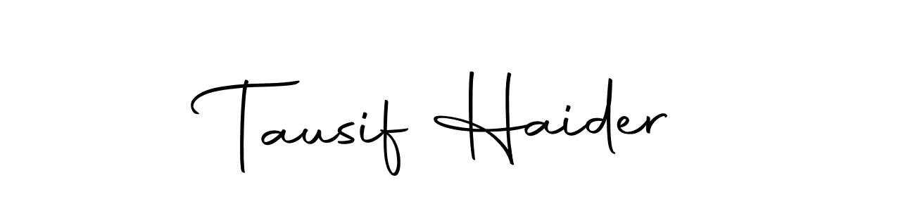 Create a beautiful signature design for name Tausif Haider. With this signature (Autography-DOLnW) fonts, you can make a handwritten signature for free. Tausif Haider signature style 10 images and pictures png