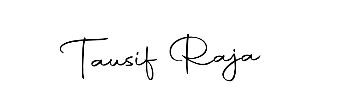 How to make Tausif Raja name signature. Use Autography-DOLnW style for creating short signs online. This is the latest handwritten sign. Tausif Raja signature style 10 images and pictures png
