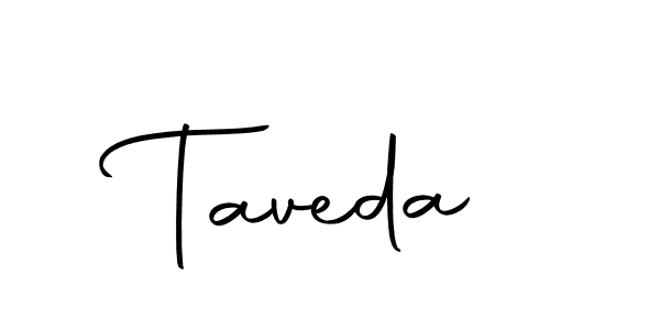 Use a signature maker to create a handwritten signature online. With this signature software, you can design (Autography-DOLnW) your own signature for name Taveda. Taveda signature style 10 images and pictures png