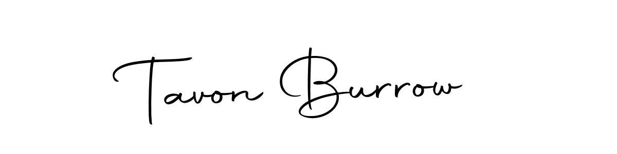 Create a beautiful signature design for name Tavon Burrow. With this signature (Autography-DOLnW) fonts, you can make a handwritten signature for free. Tavon Burrow signature style 10 images and pictures png