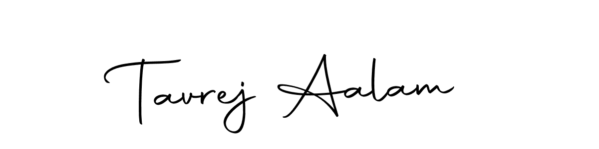 How to make Tavrej Aalam name signature. Use Autography-DOLnW style for creating short signs online. This is the latest handwritten sign. Tavrej Aalam signature style 10 images and pictures png