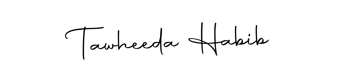 You should practise on your own different ways (Autography-DOLnW) to write your name (Tawheeda Habib) in signature. don't let someone else do it for you. Tawheeda Habib signature style 10 images and pictures png