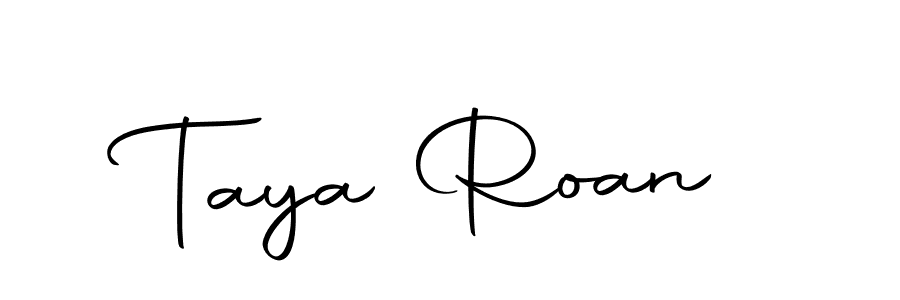 Use a signature maker to create a handwritten signature online. With this signature software, you can design (Autography-DOLnW) your own signature for name Taya Roan. Taya Roan signature style 10 images and pictures png