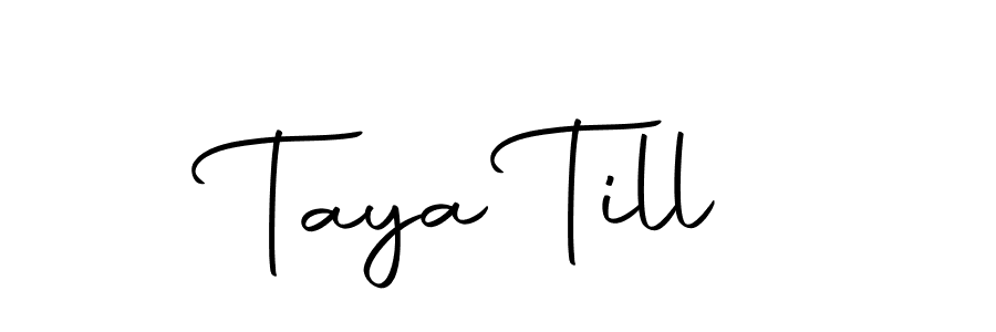 How to make Taya Till signature? Autography-DOLnW is a professional autograph style. Create handwritten signature for Taya Till name. Taya Till signature style 10 images and pictures png