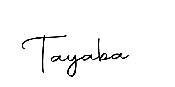 Use a signature maker to create a handwritten signature online. With this signature software, you can design (Autography-DOLnW) your own signature for name Tayaba. Tayaba signature style 10 images and pictures png