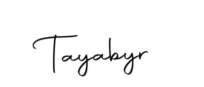 Use a signature maker to create a handwritten signature online. With this signature software, you can design (Autography-DOLnW) your own signature for name Tayabyr. Tayabyr signature style 10 images and pictures png