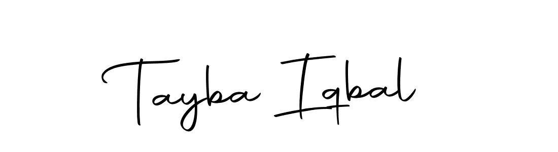 Tayba Iqbal stylish signature style. Best Handwritten Sign (Autography-DOLnW) for my name. Handwritten Signature Collection Ideas for my name Tayba Iqbal. Tayba Iqbal signature style 10 images and pictures png