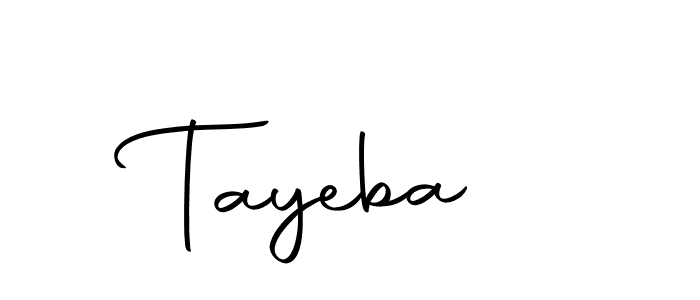 Similarly Autography-DOLnW is the best handwritten signature design. Signature creator online .You can use it as an online autograph creator for name Tayeba . Tayeba  signature style 10 images and pictures png