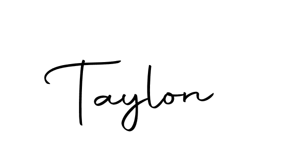 Design your own signature with our free online signature maker. With this signature software, you can create a handwritten (Autography-DOLnW) signature for name Taylon. Taylon signature style 10 images and pictures png