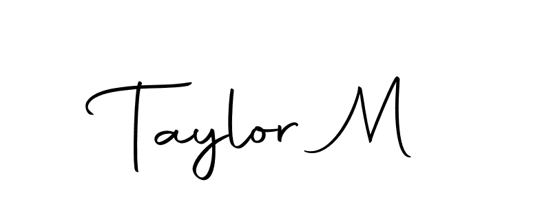 Design your own signature with our free online signature maker. With this signature software, you can create a handwritten (Autography-DOLnW) signature for name Taylor M. Taylor M signature style 10 images and pictures png