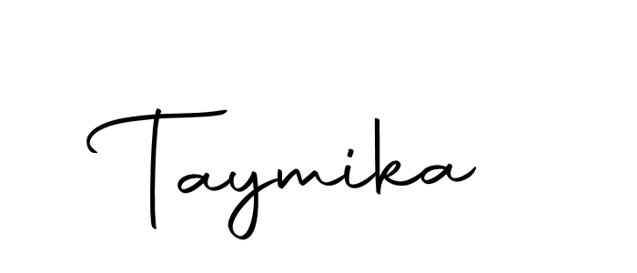 Design your own signature with our free online signature maker. With this signature software, you can create a handwritten (Autography-DOLnW) signature for name Taymika. Taymika signature style 10 images and pictures png