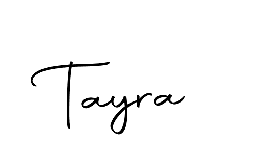 Design your own signature with our free online signature maker. With this signature software, you can create a handwritten (Autography-DOLnW) signature for name Tayra. Tayra signature style 10 images and pictures png