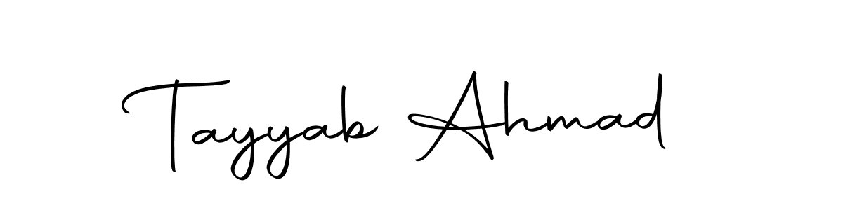 Use a signature maker to create a handwritten signature online. With this signature software, you can design (Autography-DOLnW) your own signature for name Tayyab Ahmad. Tayyab Ahmad signature style 10 images and pictures png