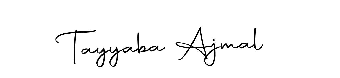 Make a beautiful signature design for name Tayyaba Ajmal. With this signature (Autography-DOLnW) style, you can create a handwritten signature for free. Tayyaba Ajmal signature style 10 images and pictures png