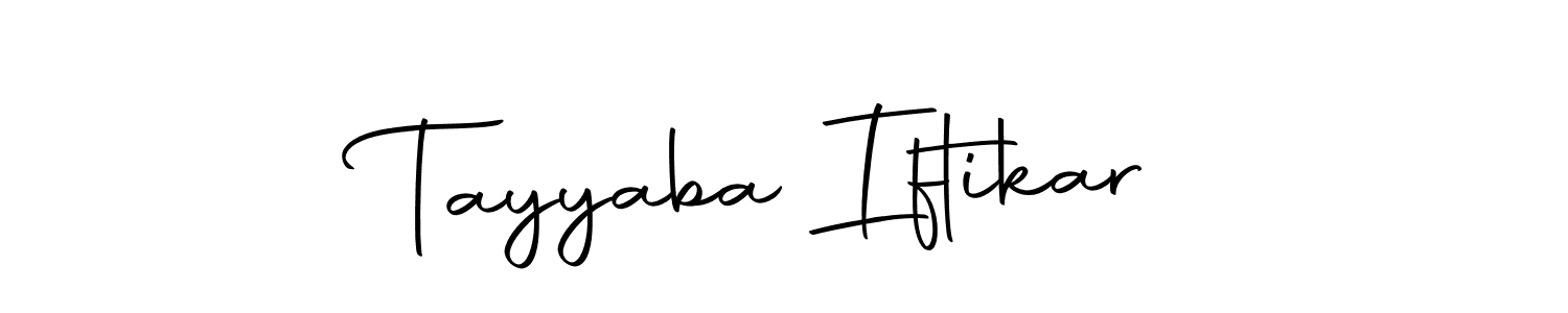 Autography-DOLnW is a professional signature style that is perfect for those who want to add a touch of class to their signature. It is also a great choice for those who want to make their signature more unique. Get Tayyaba Iftikar name to fancy signature for free. Tayyaba Iftikar signature style 10 images and pictures png