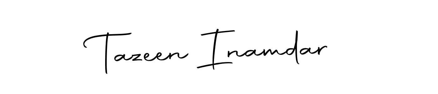 Design your own signature with our free online signature maker. With this signature software, you can create a handwritten (Autography-DOLnW) signature for name Tazeen Inamdar. Tazeen Inamdar signature style 10 images and pictures png