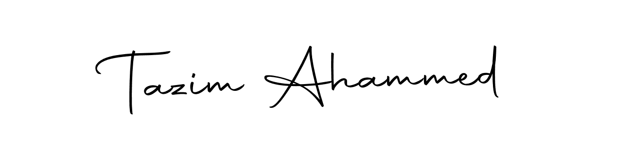 How to make Tazim Ahammed signature? Autography-DOLnW is a professional autograph style. Create handwritten signature for Tazim Ahammed name. Tazim Ahammed signature style 10 images and pictures png