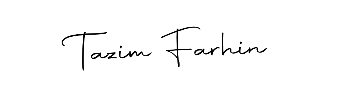 Tazim Farhin stylish signature style. Best Handwritten Sign (Autography-DOLnW) for my name. Handwritten Signature Collection Ideas for my name Tazim Farhin. Tazim Farhin signature style 10 images and pictures png