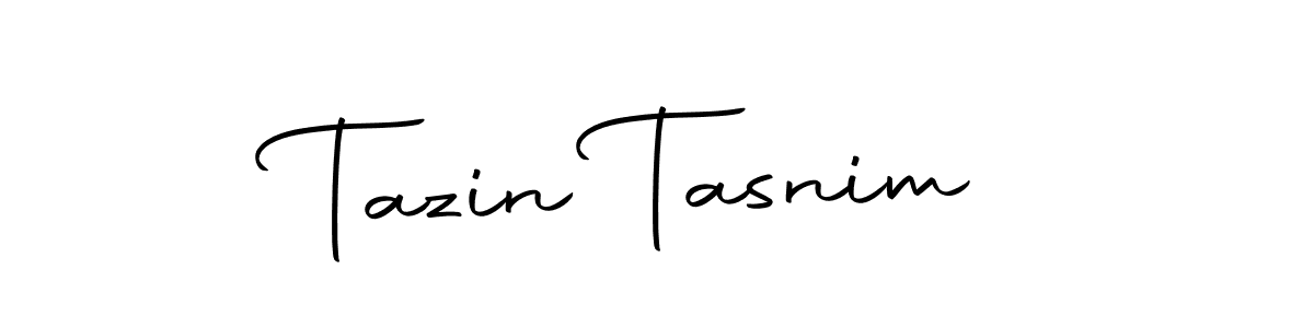 How to make Tazin Tasnim name signature. Use Autography-DOLnW style for creating short signs online. This is the latest handwritten sign. Tazin Tasnim signature style 10 images and pictures png