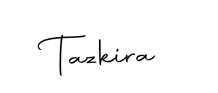 Create a beautiful signature design for name Tazkira. With this signature (Autography-DOLnW) fonts, you can make a handwritten signature for free. Tazkira signature style 10 images and pictures png