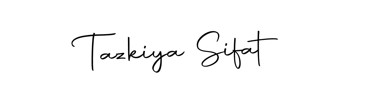 Use a signature maker to create a handwritten signature online. With this signature software, you can design (Autography-DOLnW) your own signature for name Tazkiya Sifat. Tazkiya Sifat signature style 10 images and pictures png