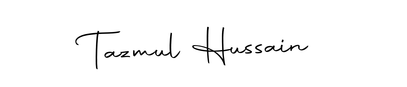 How to make Tazmul Hussain name signature. Use Autography-DOLnW style for creating short signs online. This is the latest handwritten sign. Tazmul Hussain signature style 10 images and pictures png