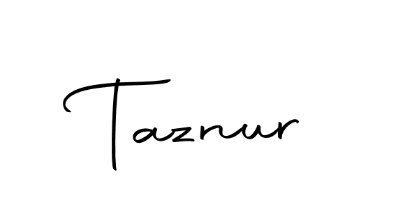 Design your own signature with our free online signature maker. With this signature software, you can create a handwritten (Autography-DOLnW) signature for name Taznur. Taznur signature style 10 images and pictures png