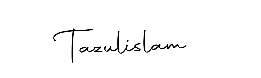 Use a signature maker to create a handwritten signature online. With this signature software, you can design (Autography-DOLnW) your own signature for name Tazulislam. Tazulislam signature style 10 images and pictures png