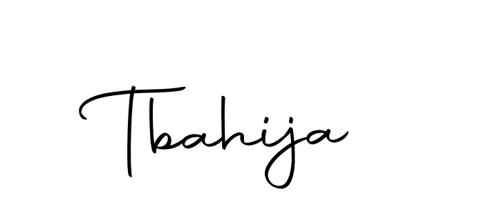 Make a beautiful signature design for name Tbahija. With this signature (Autography-DOLnW) style, you can create a handwritten signature for free. Tbahija signature style 10 images and pictures png