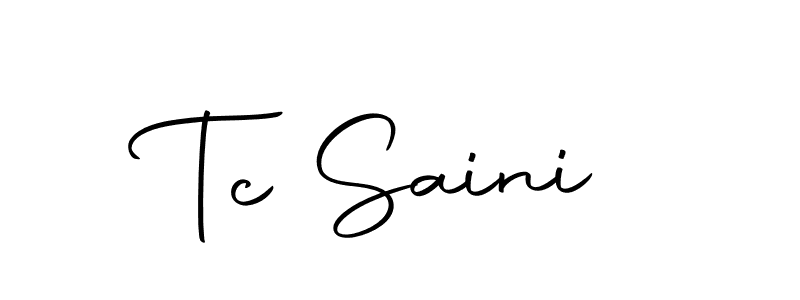 The best way (Autography-DOLnW) to make a short signature is to pick only two or three words in your name. The name Tc Saini include a total of six letters. For converting this name. Tc Saini signature style 10 images and pictures png