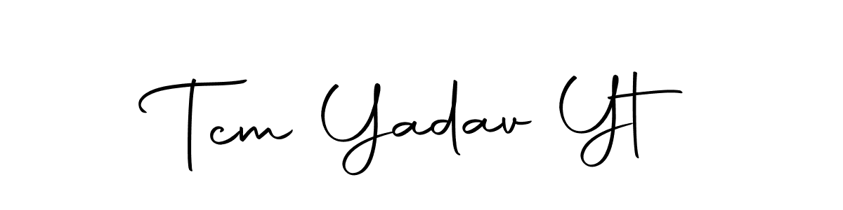 The best way (Autography-DOLnW) to make a short signature is to pick only two or three words in your name. The name Tcm Yadav Yt include a total of six letters. For converting this name. Tcm Yadav Yt signature style 10 images and pictures png