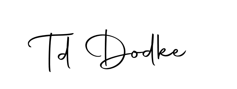 Also You can easily find your signature by using the search form. We will create Td Dodke name handwritten signature images for you free of cost using Autography-DOLnW sign style. Td Dodke signature style 10 images and pictures png