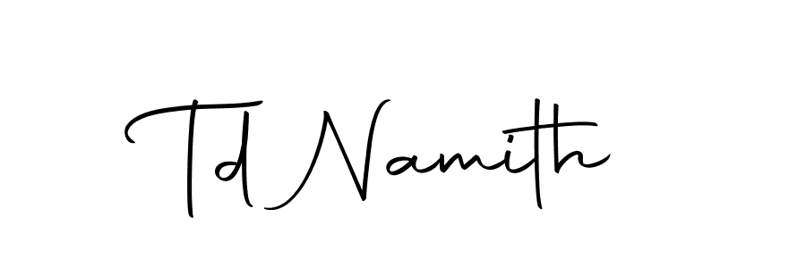Make a beautiful signature design for name Td Namith. With this signature (Autography-DOLnW) style, you can create a handwritten signature for free. Td Namith signature style 10 images and pictures png