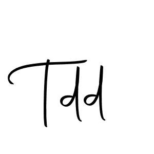 Design your own signature with our free online signature maker. With this signature software, you can create a handwritten (Autography-DOLnW) signature for name Tdd. Tdd signature style 10 images and pictures png